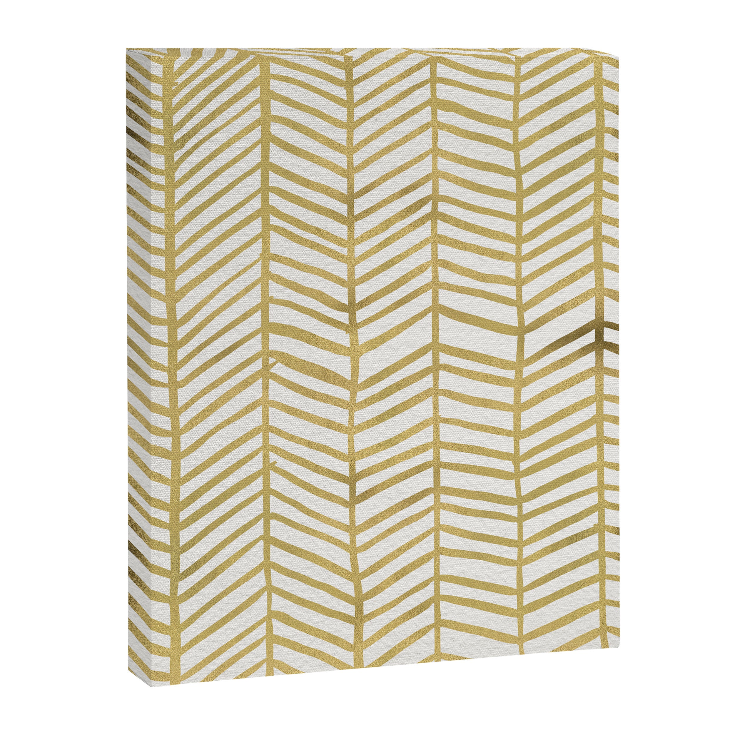 Gold Herringbone Canvas Print Gallery Image 8