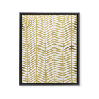 Gold Herringbone Framed Canvas Print Gallery Image 8