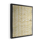 Gold Herringbone Framed Canvas Print Gallery Image 2