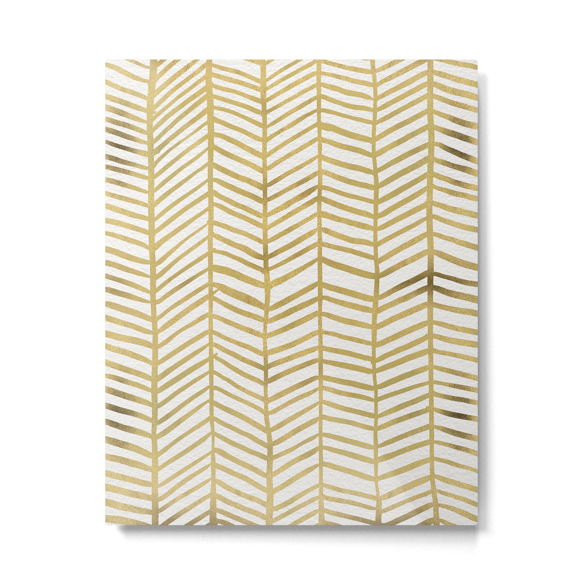 Gold Herringbone Metal Print Gallery Image 6