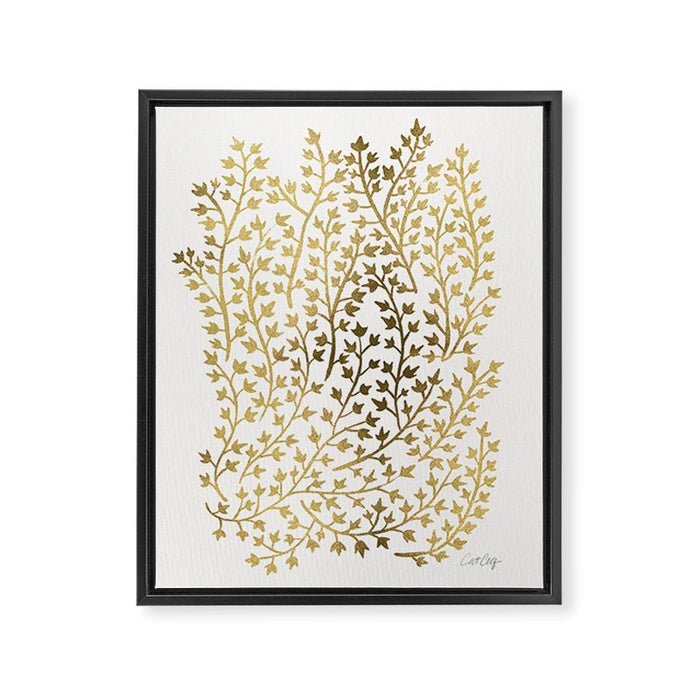 Gold Ivy Framed Canvas Print Gallery Image 1