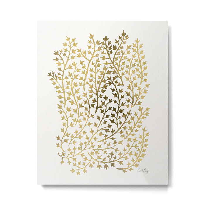 Gold Ivy Metal Print Gallery Image 1