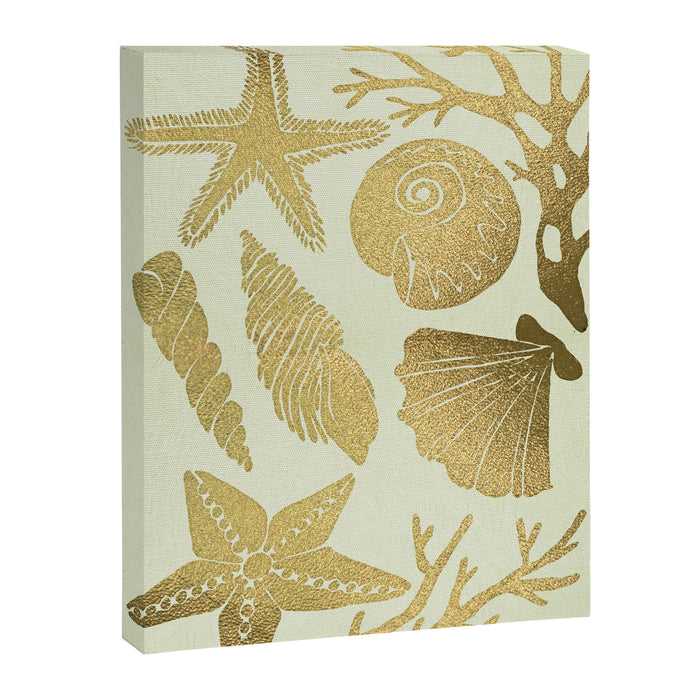 Gold Seashells Canvas Print Gallery Image 1