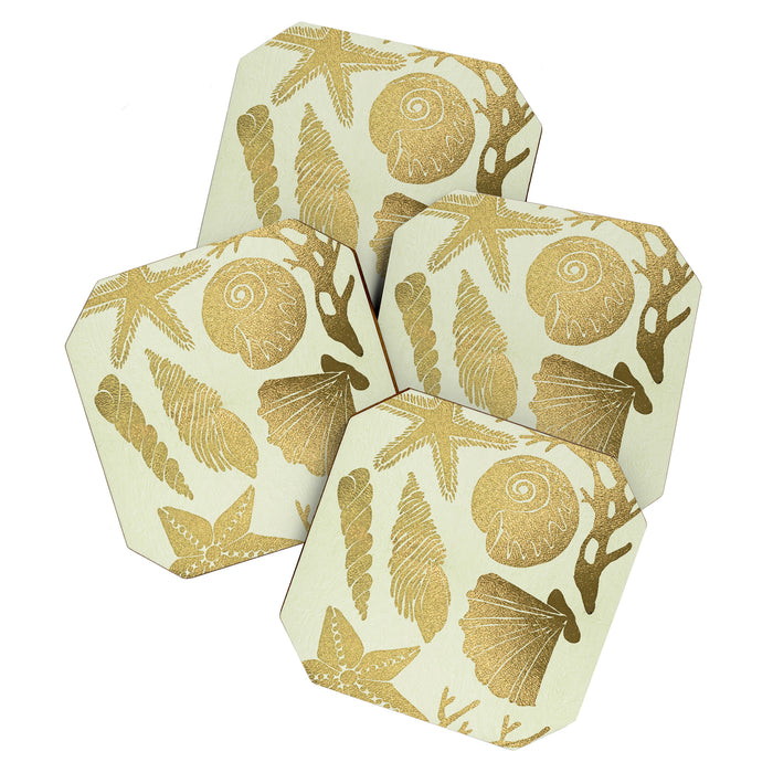 Gold Seashells Coaster Gallery Image 1