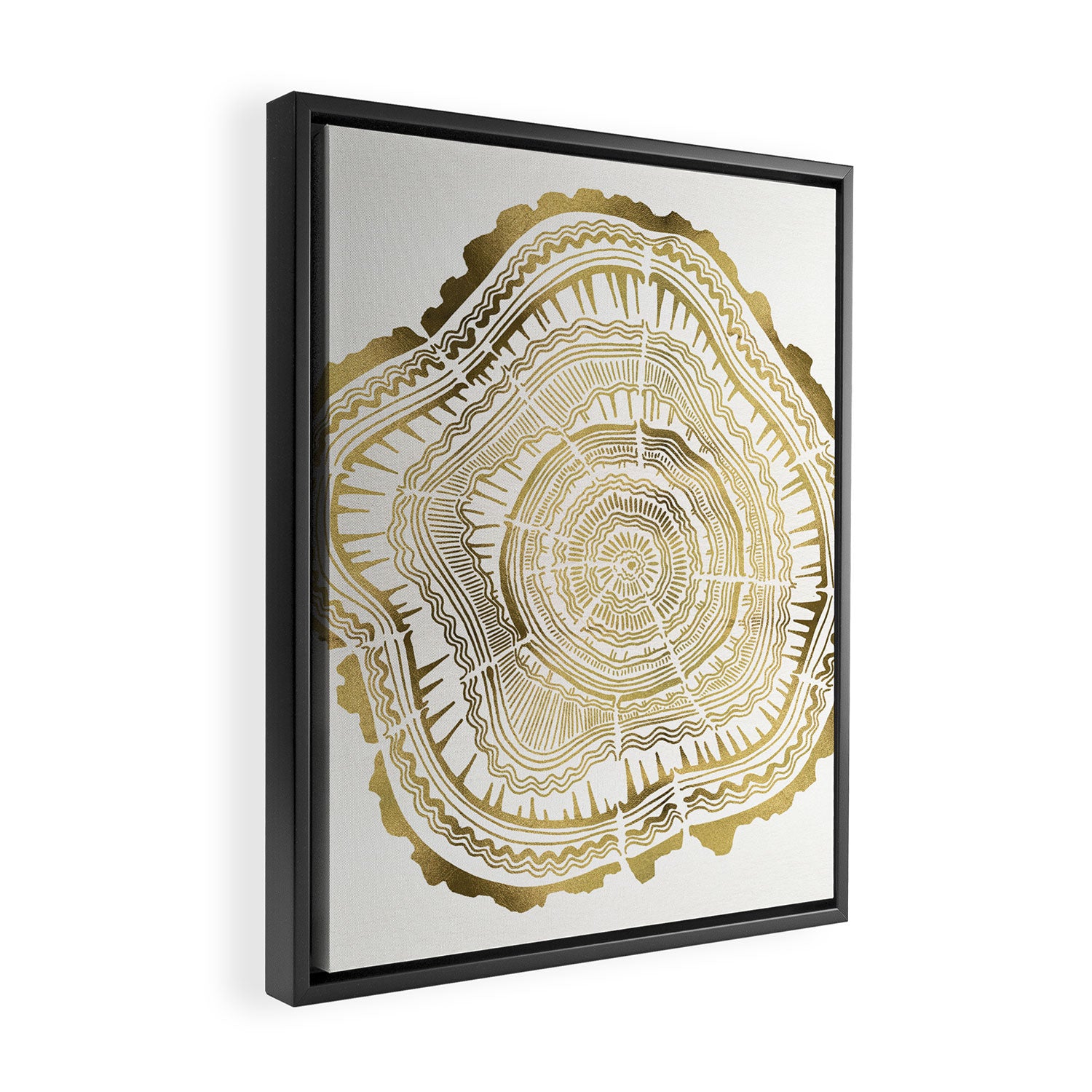 Gold Tree Rings Framed Canvas Print Gallery Image 2