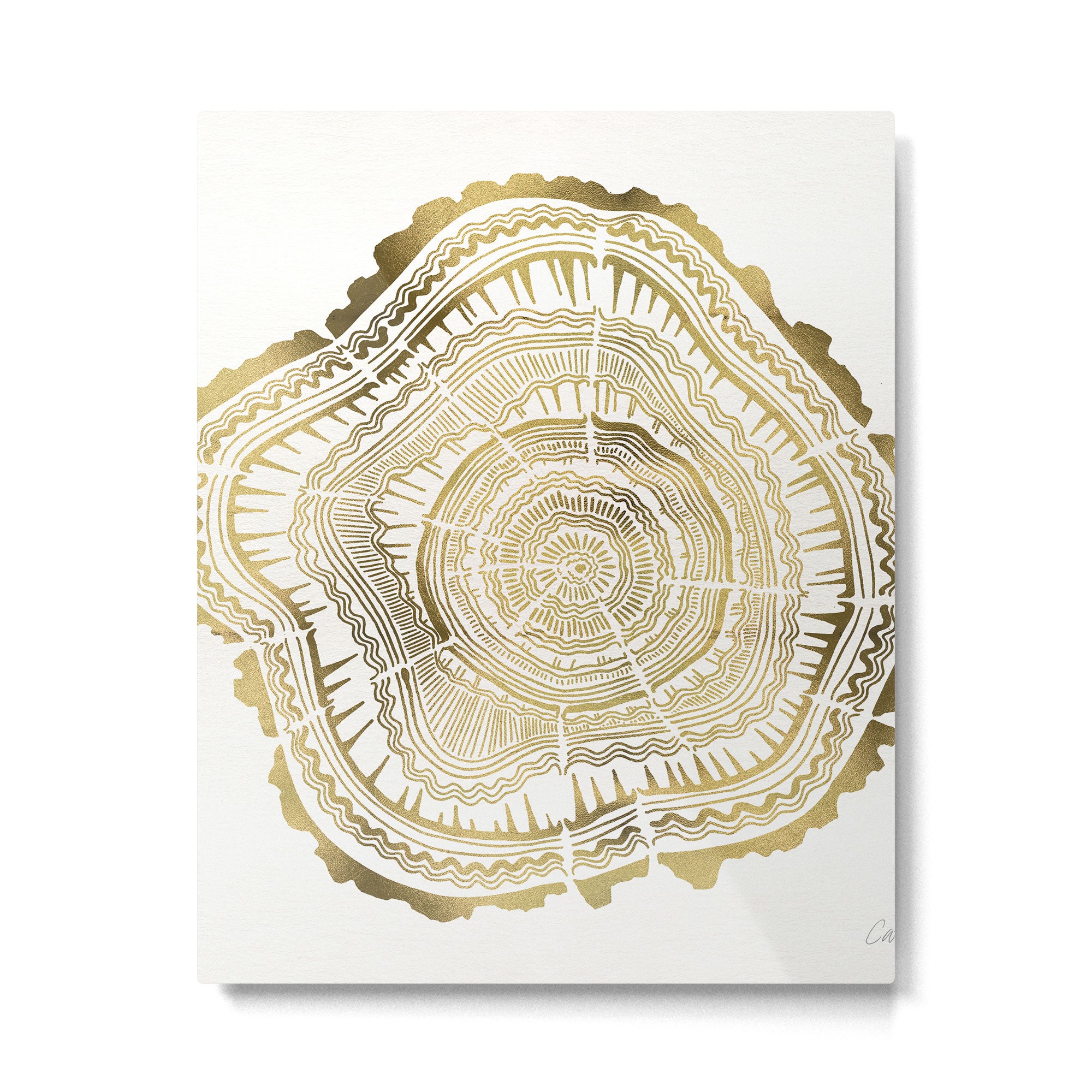 Gold Tree Rings Metal Print Gallery Image 6
