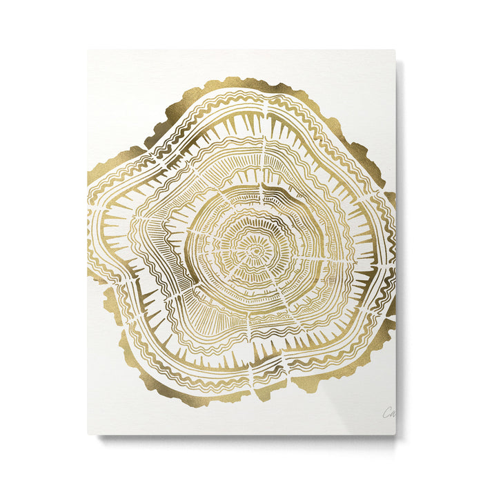 Gold Tree Rings Metal Print Gallery Image 1