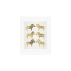 Golden Zebras Art Print Gallery Image 1