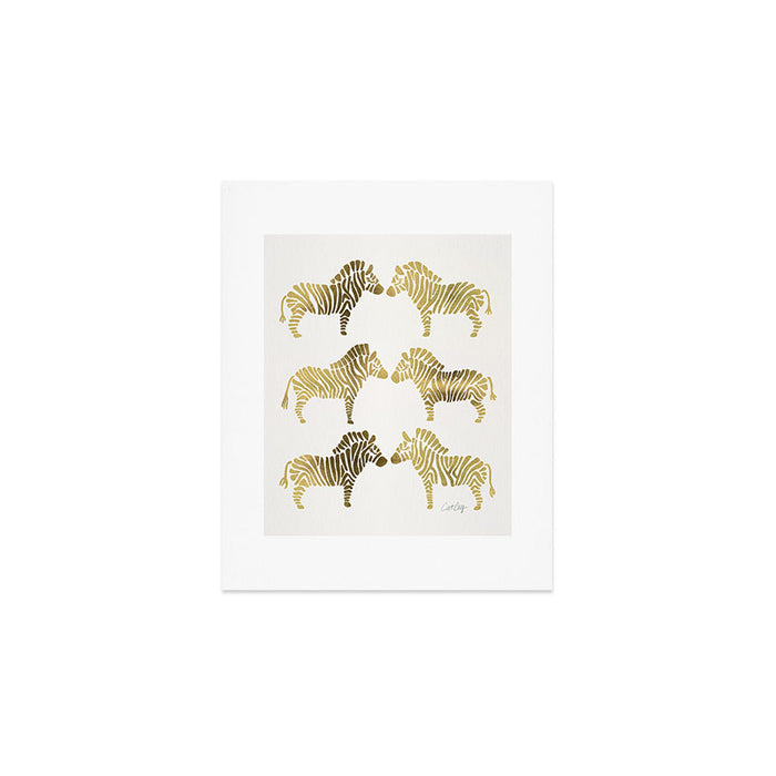 Golden Zebras Art Print Gallery Image 1