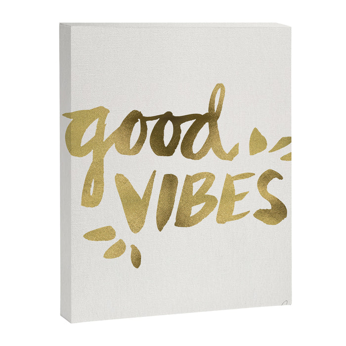 Good Vibes - Gold Ink Canvas Print Gallery Image 1