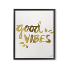 Good Vibes - Gold Ink Framed Canvas Print Gallery Image 8