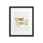 Good Vibes - Gold Ink Framed Art Print Gallery Image 4