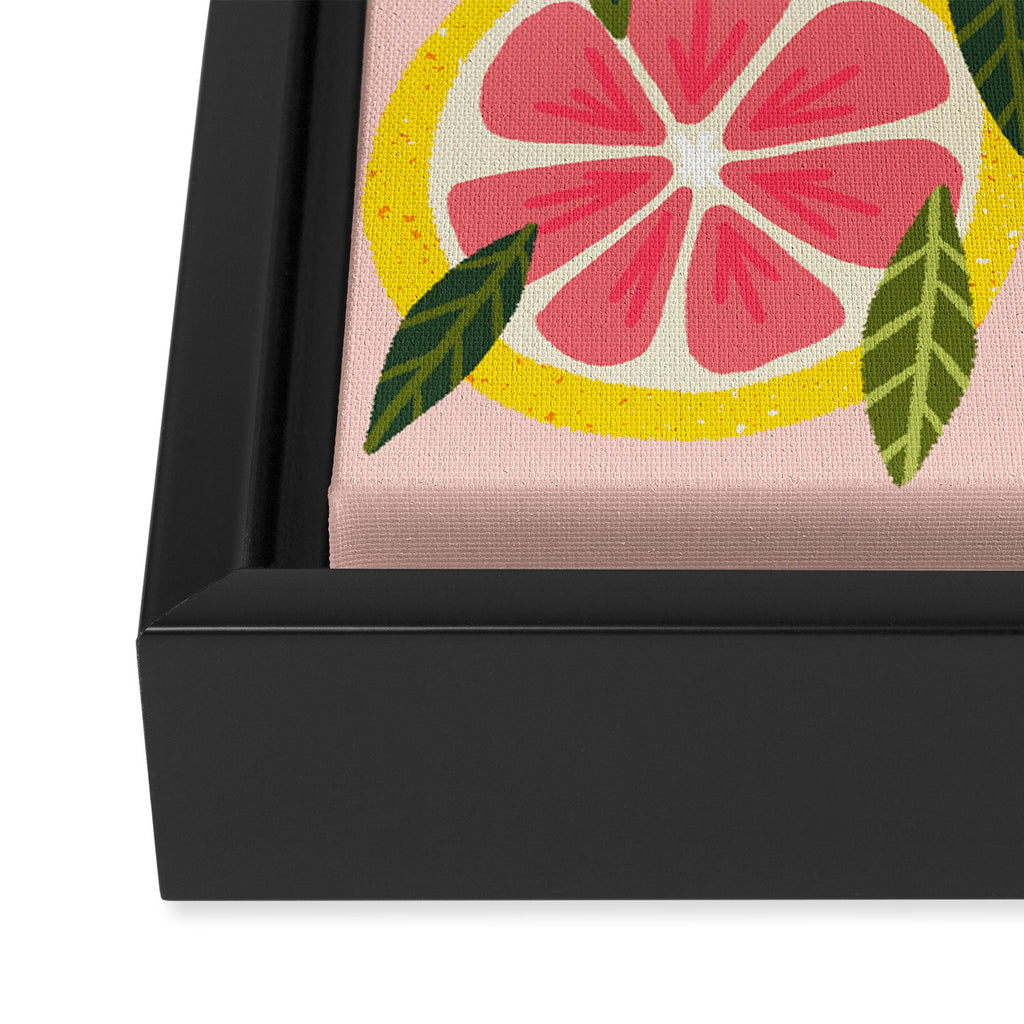 Grapefruit Blooms â Blush Framed Canvas Print Gallery Image 3