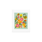 Grapefruit Blooms - Mint Palette Art Print Gallery Image 1