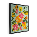 Grapefruit Blooms - Mint Palette Framed Canvas Print Gallery Image 2