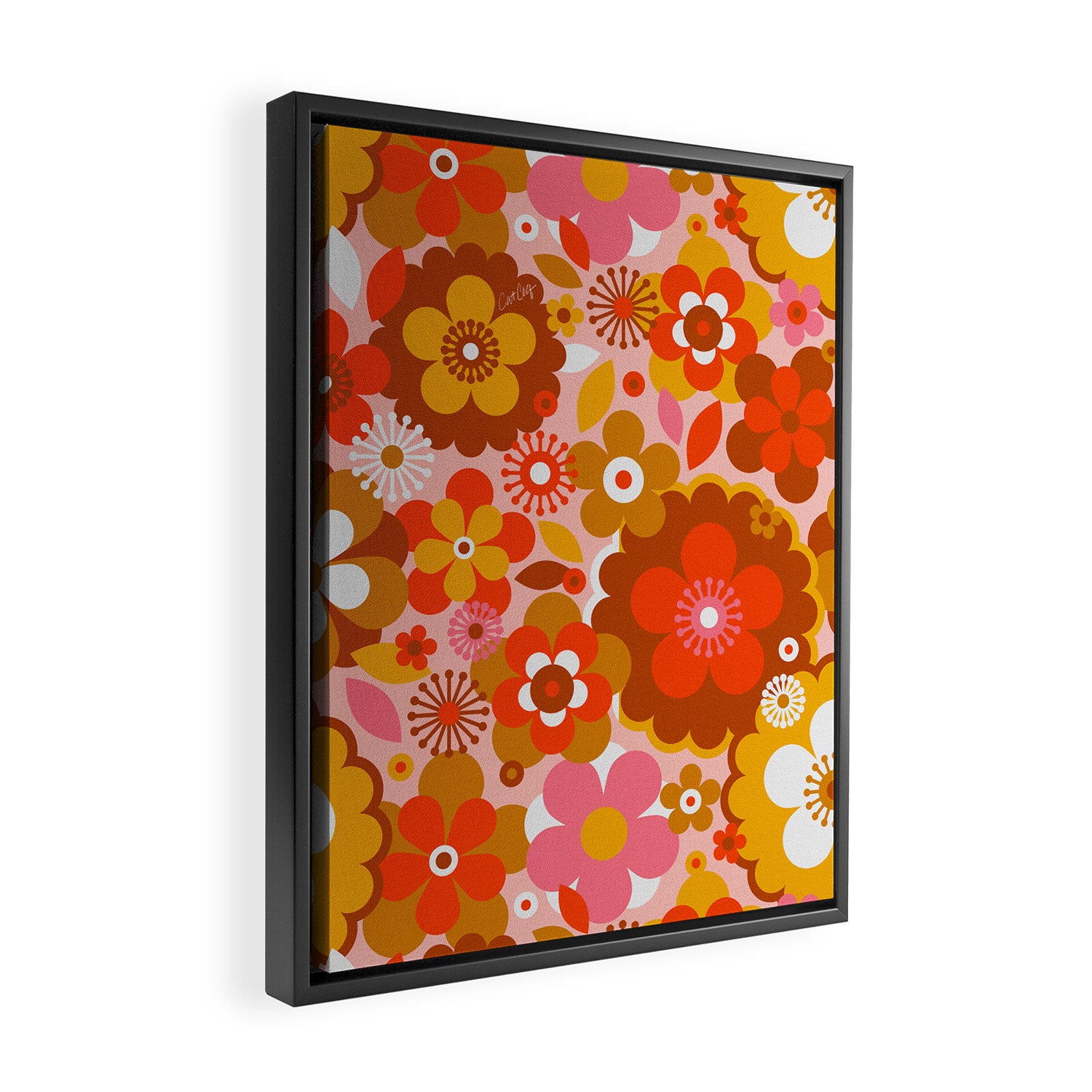 Groovy Florals - Sunshine Framed Canvas Print Gallery Image 2