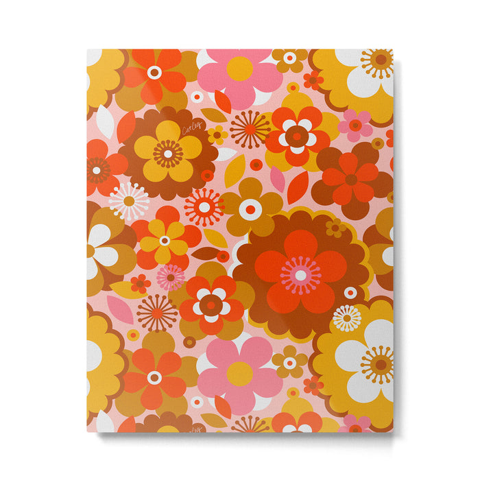 Groovy Florals - Sunshine Metal Print Gallery Image 1