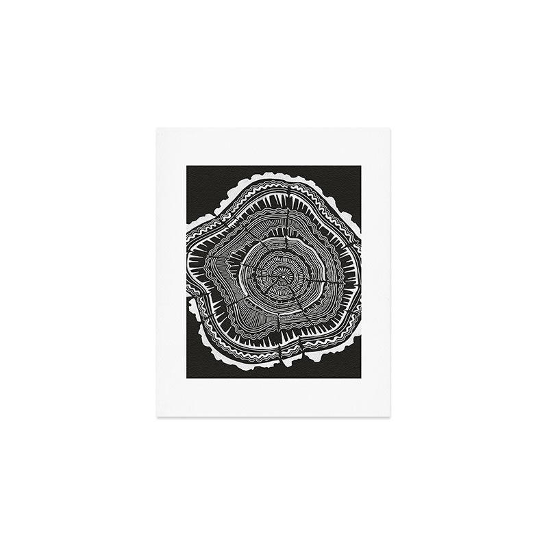 Growth Rings - 65 Years - Black Art Print Gallery Image 1