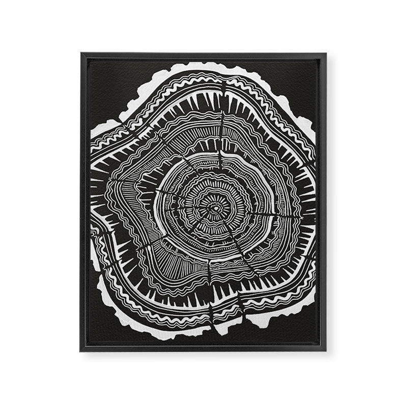 Growth Rings - 65 Years - Black Framed Canvas Print Gallery Image 8