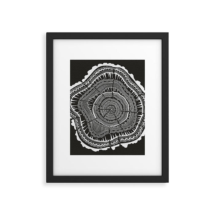 Growth Rings - 65 Years - Black Framed Art Print Gallery Image 1