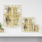 Hamsa Hand - Gold Palette Canvas Print Gallery Image 3