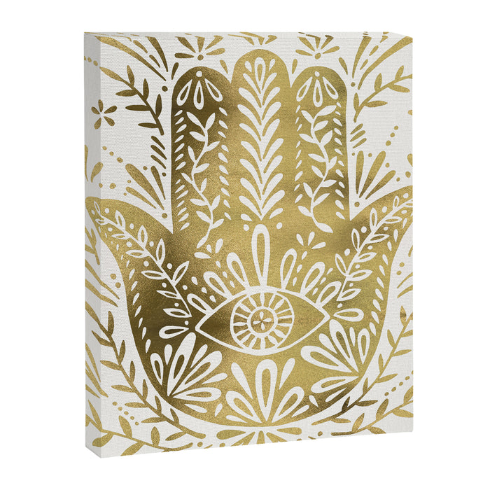 Hamsa Hand - Gold Palette Canvas Print Gallery Image 1