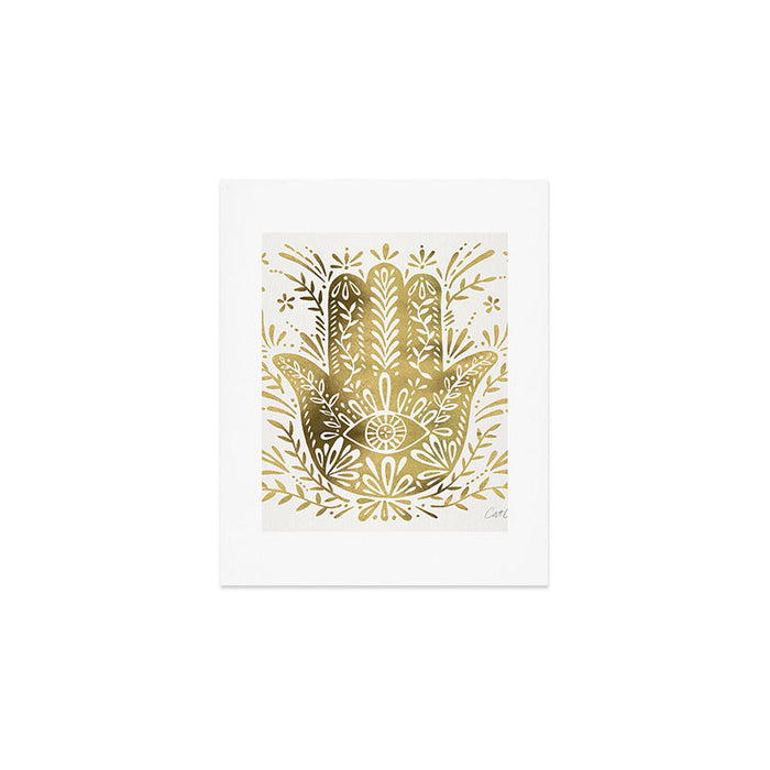Hamsa Hand - Gold Palette Art Print Gallery Image 1