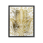 Hamsa Hand - Gold Palette Framed Canvas Print Gallery Image 8