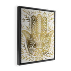 Hamsa Hand - Gold Palette Framed Canvas Print Gallery Image 2