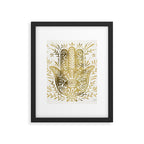 Hamsa Hand - Gold Palette Framed Art Print Gallery Image 6
