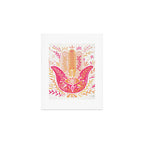 Hamsa Hand â Pink & Peach Palette Art Print Gallery Image 1