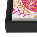 Hamsa Hand â Pink & Peach Palette Framed Canvas Print Gallery Image 3