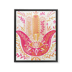 Hamsa Hand â Pink & Peach Palette Framed Canvas Print Gallery Image 8