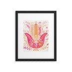 Hamsa Hand â Pink & Peach Palette Framed Art Print Gallery Image 6