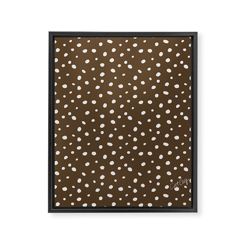 Hand-Drawn Dots - Kraft Framed Canvas Print Gallery Image 8