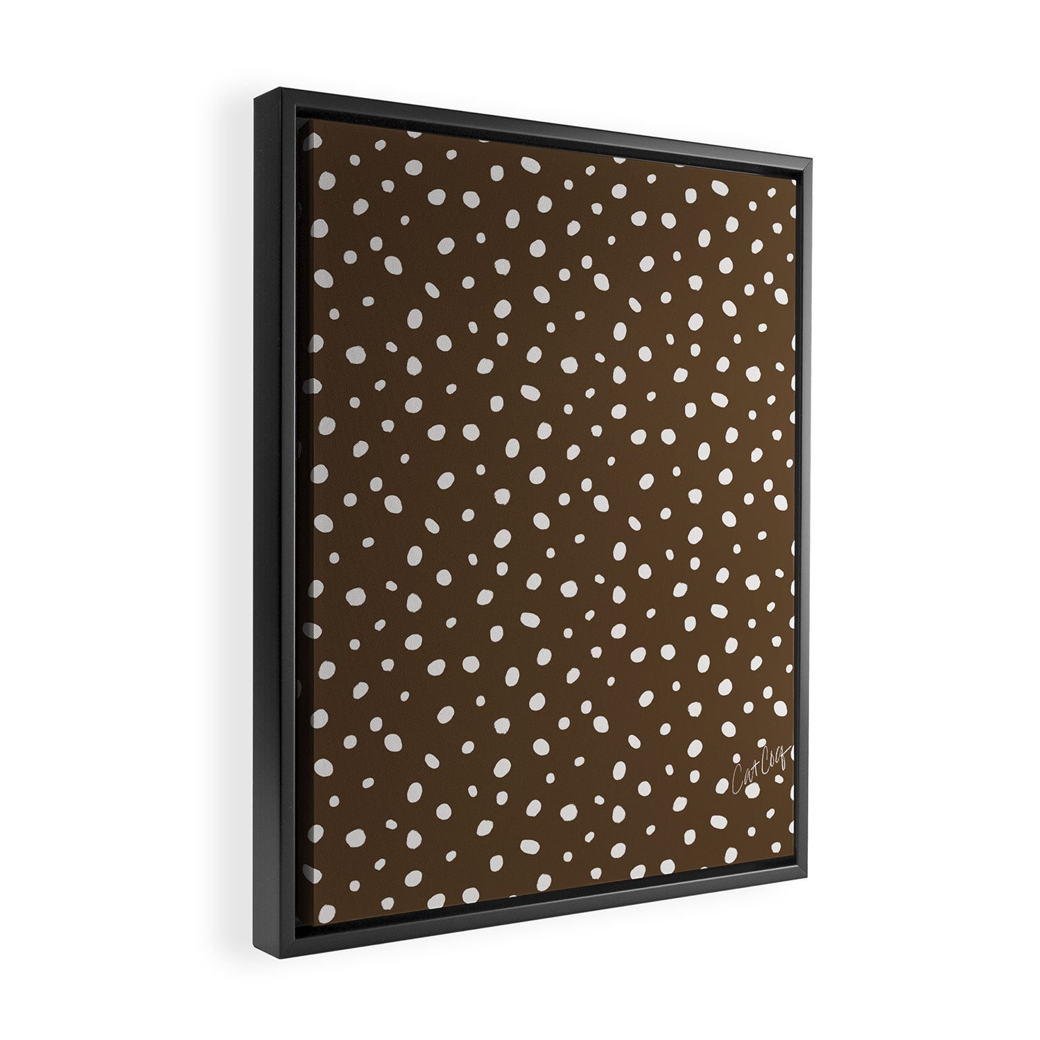 Hand-Drawn Dots - Kraft Framed Canvas Print Gallery Image 2
