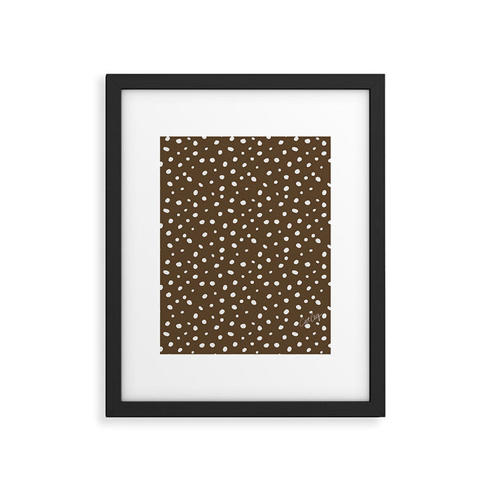 Hand-Drawn Dots - Kraft Framed Art Print Gallery Image 1