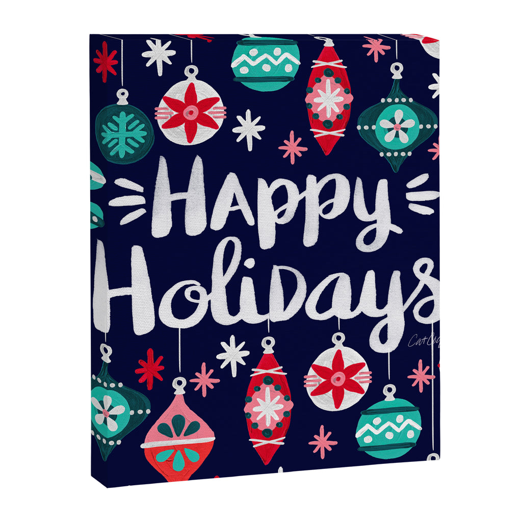 Happy Holidays - Navy Canvas Print Gallery Image 8