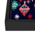 Happy Holidays - Navy Framed Canvas Print Gallery Image 3