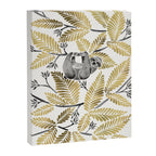 Happy Sloth - Tropical Gold Leaves Canvas Print Gallery Image 6
