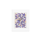Happy Sloth - Tropical Indigo Leaves Art Print Gallery Image 1