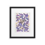 Happy Sloth - Tropical Indigo Leaves Framed Art Print Gallery Image 5