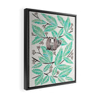 Happy Sloth - Tropical Mint Rainforest Framed Canvas Print Gallery Image 2