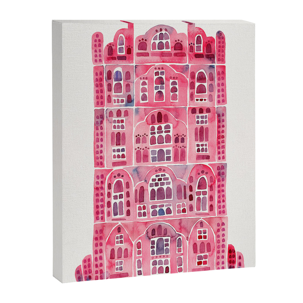 Hawa Mahal - Pink Palace of Jaipur, India Canvas Print Gallery Image 8