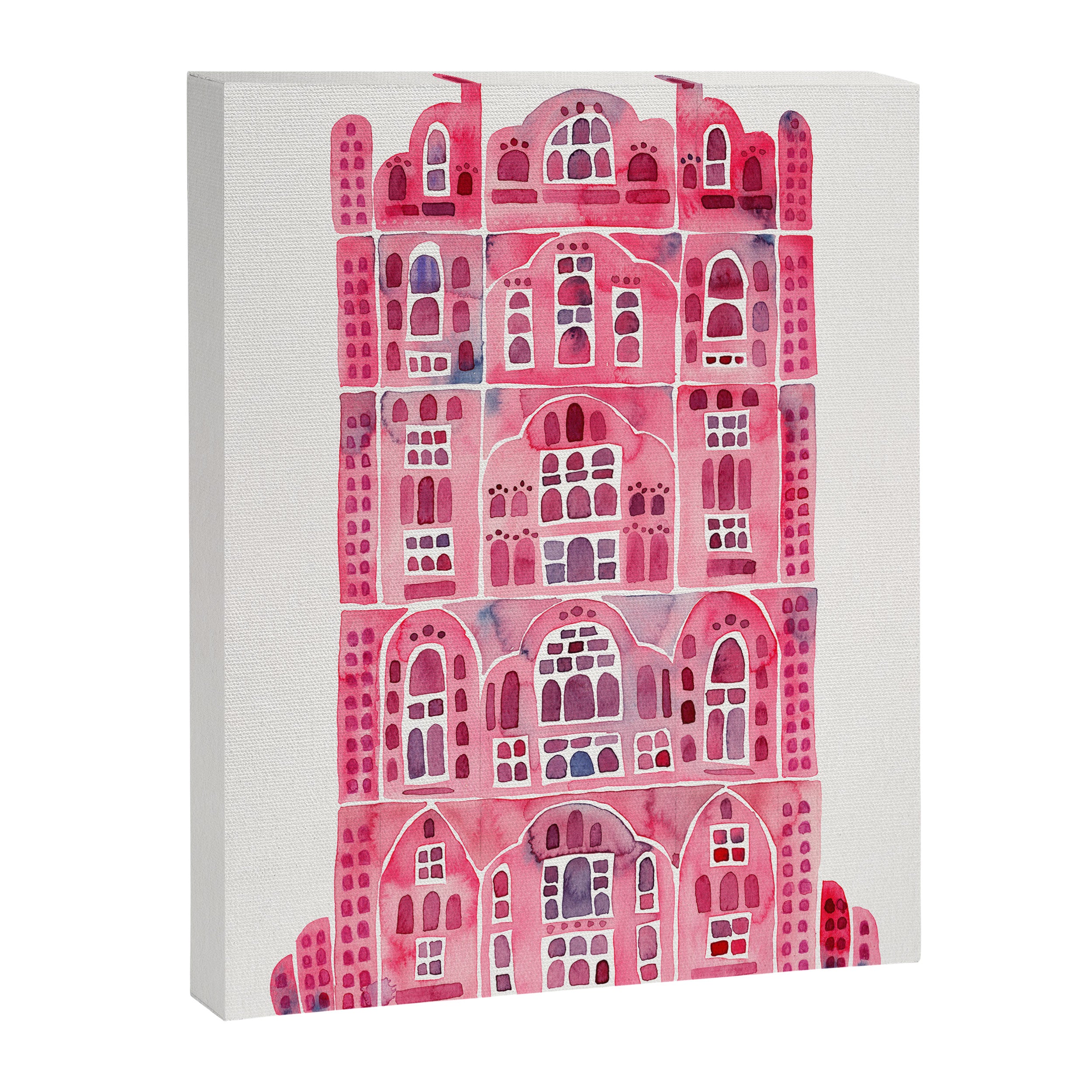 Hawa Mahal - Pink Palace of Jaipur, India Canvas Print Gallery Image 8
