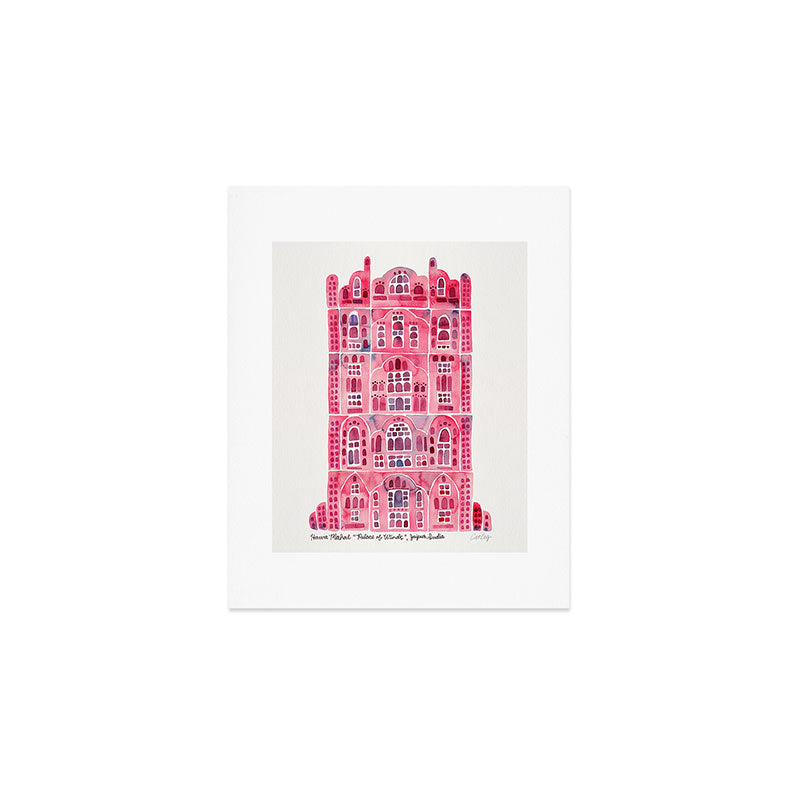 Hawa Mahal - Pink Palace of Jaipur, India Art Print Gallery Image 1