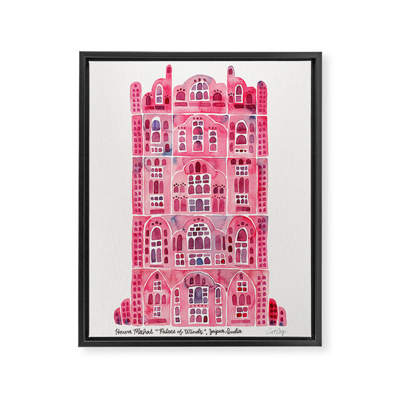 Hawa Mahal - Pink Palace of Jaipur, India Framed Canvas Print Gallery Image 8