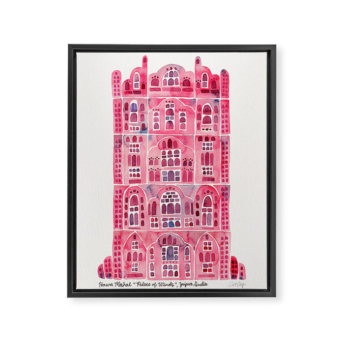 Hawa Mahal - Pink Palace of Jaipur, India Framed Canvas Print Gallery Image 1