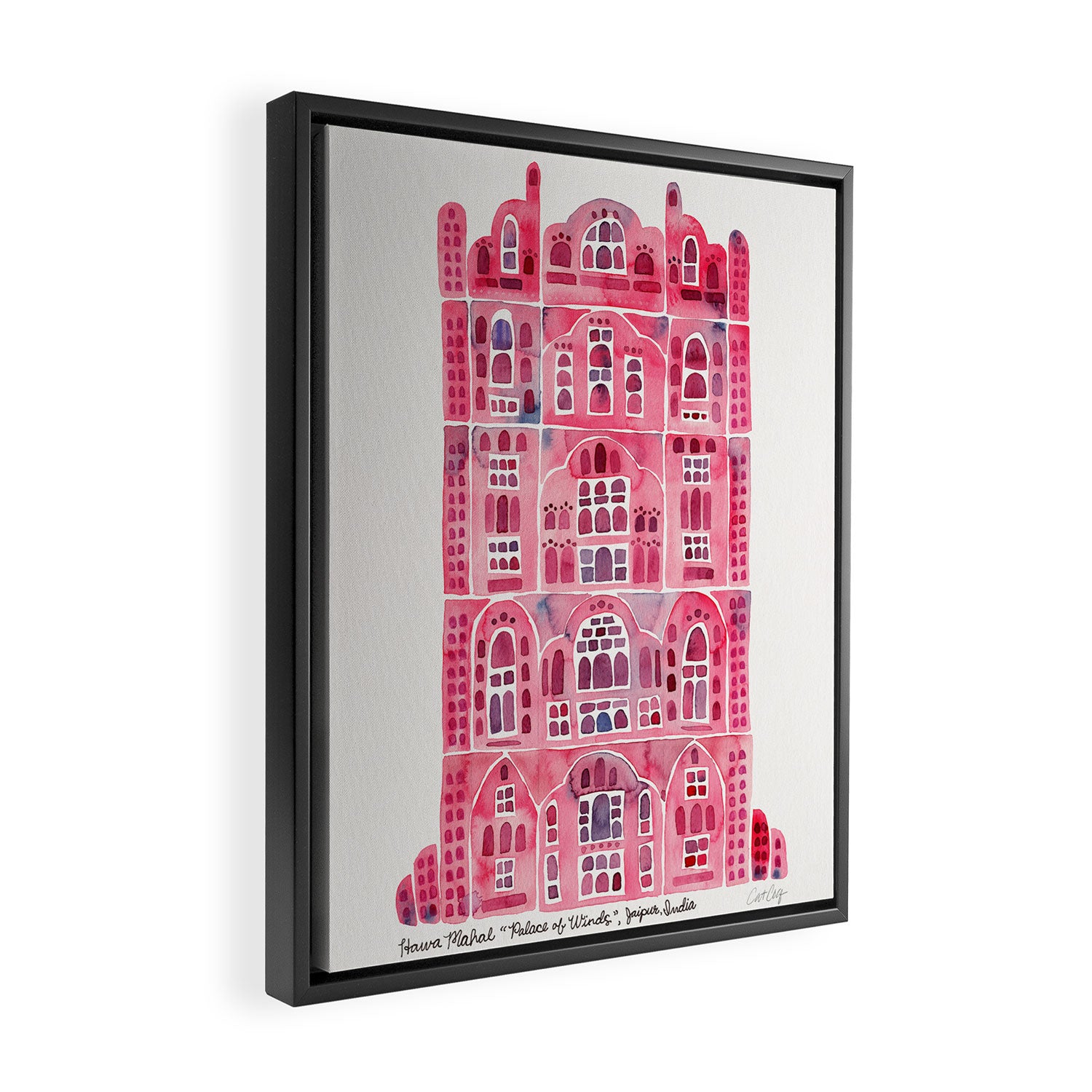 Hawa Mahal - Pink Palace of Jaipur, India Framed Canvas Print Gallery Image 2