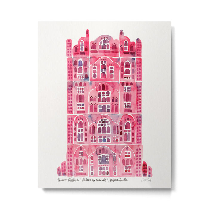 Hawa Mahal - Pink Palace of Jaipur, India Metal Print Gallery Image 1